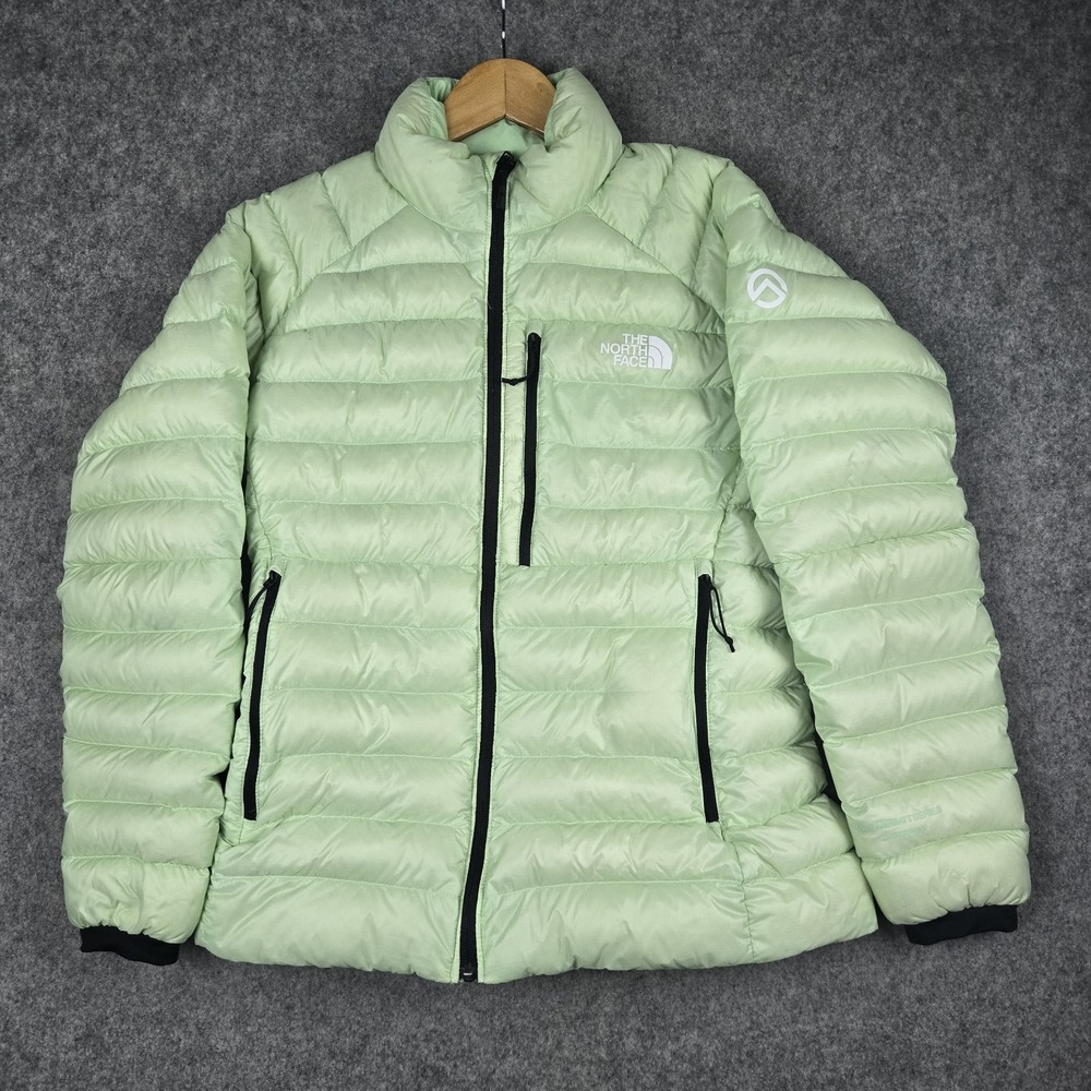 The North Face Women's Light Green Down Puffer Ski Jacket